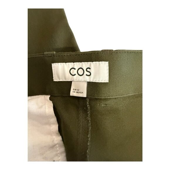 COS Mens Tux Stripe Pant~Size EUR 52/US 42~Green Flat Front Trousers  L10 27 - Picture 9 of 10